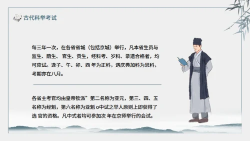 古代科举考试介绍动态通用PPT模板