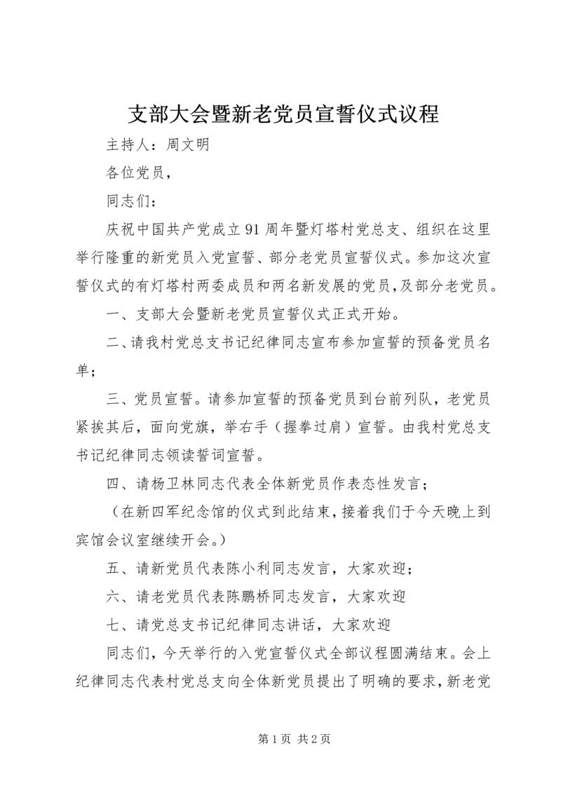 支部大会暨新老党员宣誓仪式议程.docx