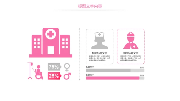 粉红唯美医疗护士医生工作报告PPT模板