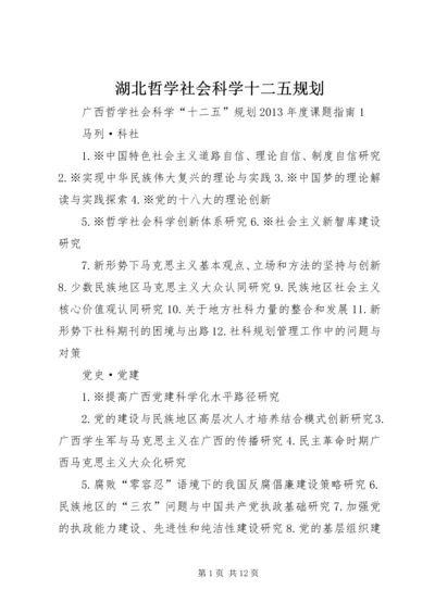 湖北哲学社会科学十二五规划 (2).docx