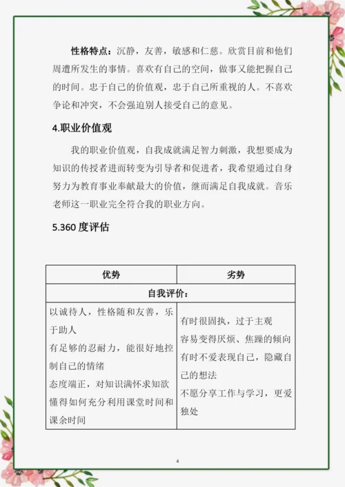 21页5500字音乐表演专业职业生涯规划.docx