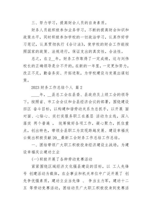 2023财务工作总结个人.docx