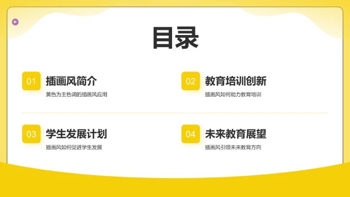 黄色插画风学生会竞选