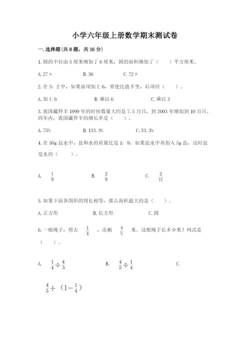 小学六年级上册数学期末测试卷（b卷）word版.docx