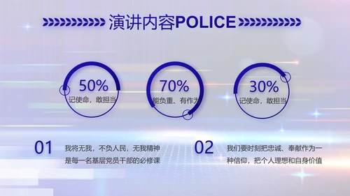 蓝色智慧警察公安科技信息化PPT