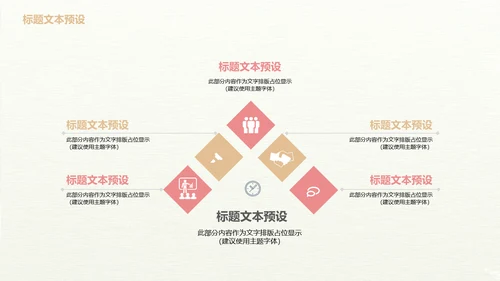 清新简约粉色商务工作汇报通用PPT模板