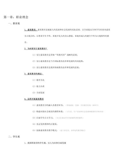 2023年综合素质重点知识点.docx