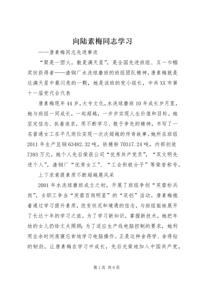 向陆素梅同志学习 (4).docx