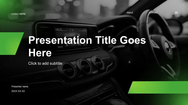 绿色商务风交通运输工作总结PPT主题