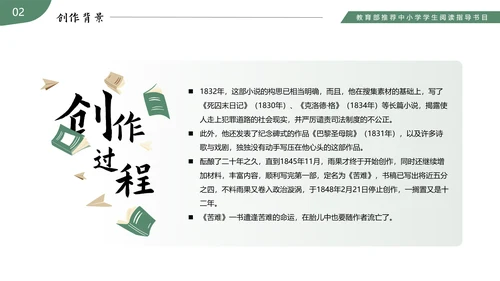《悲惨世界》读书分享名著导读PPT模板