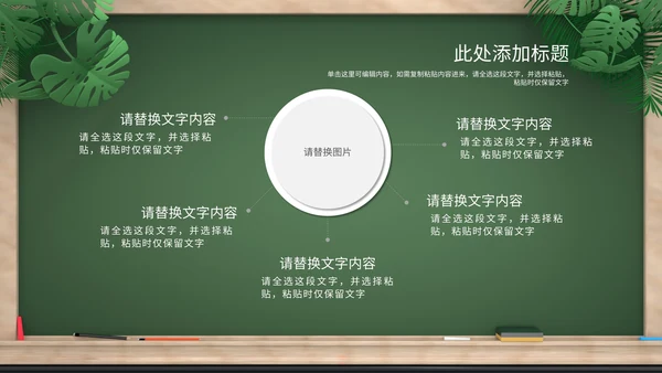 绿色卡通拟态黑板风教育培训通用PPT模板