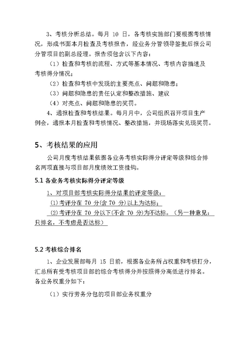 建筑集团有限公司工程项目检查、考核及奖罚实施细则