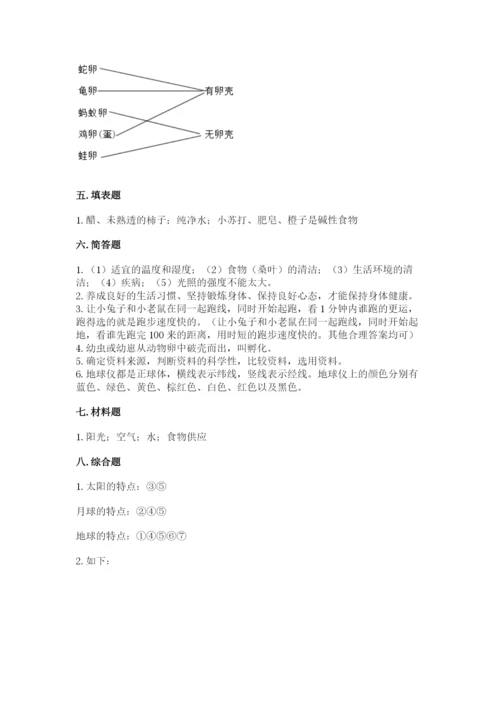 教科版三年级下册科学期末测试卷（黄金题型）.docx