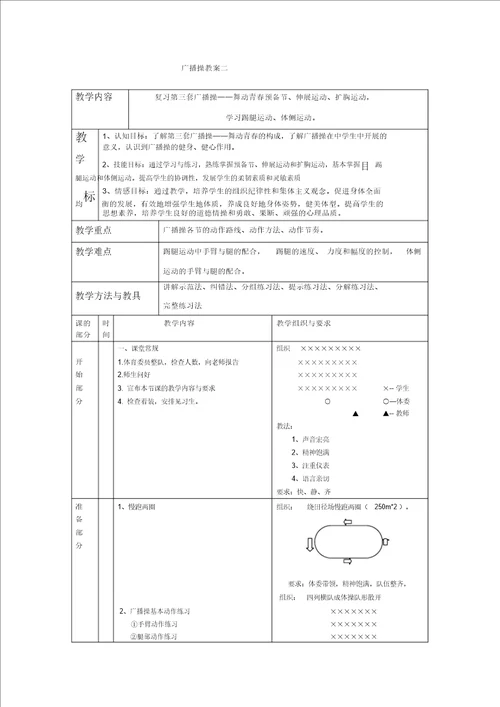 广播体操教案