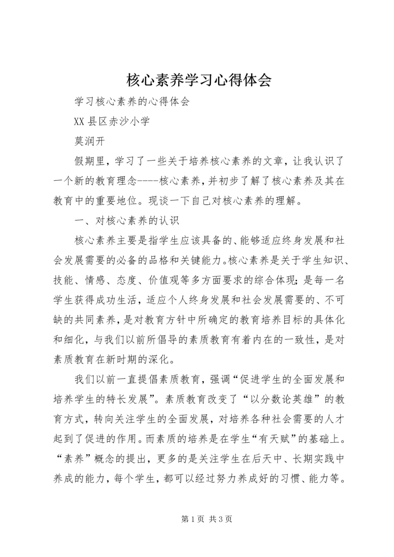 核心素养学习心得体会.docx