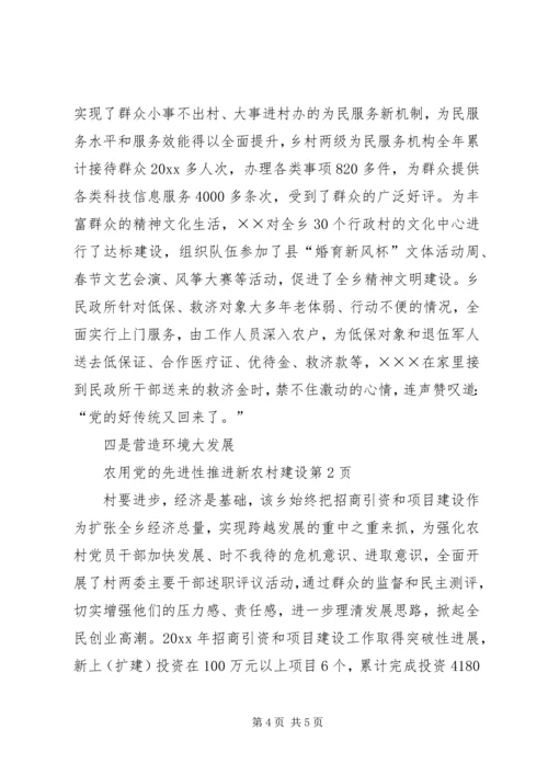 用党的先进性推进新农村建设 (4).docx