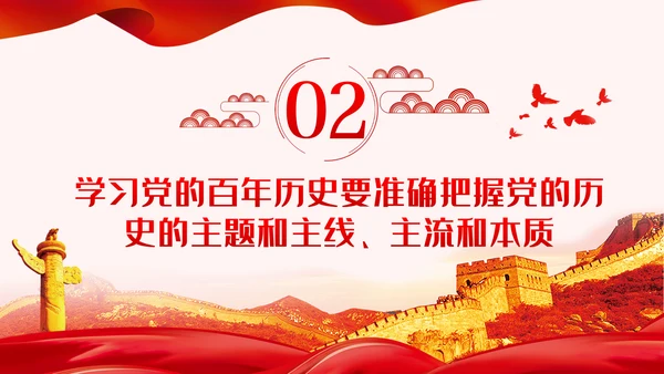 百年恰是风华正茂学习党的百年历史PPT模板
