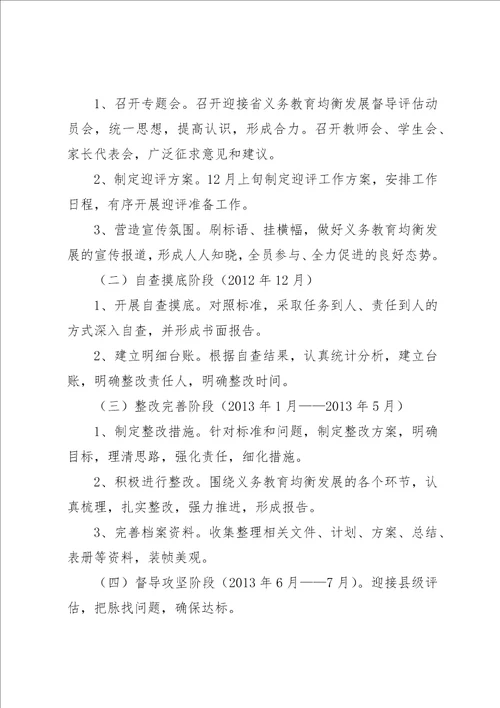 纪山小学迎省均衡评估工作方案