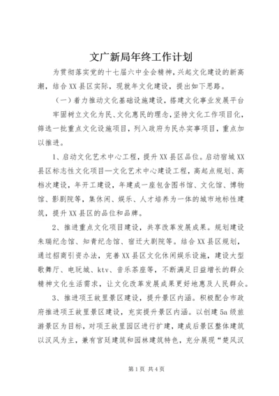 文广新局年终工作计划.docx