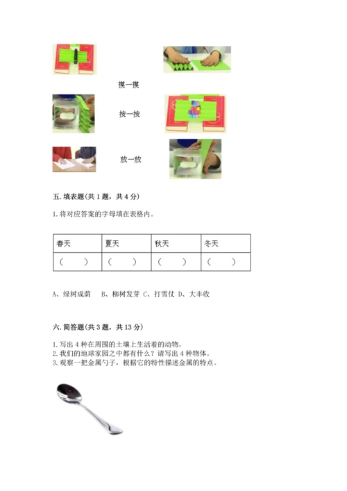 教科版二年级上册科学期末测试卷（典优）.docx