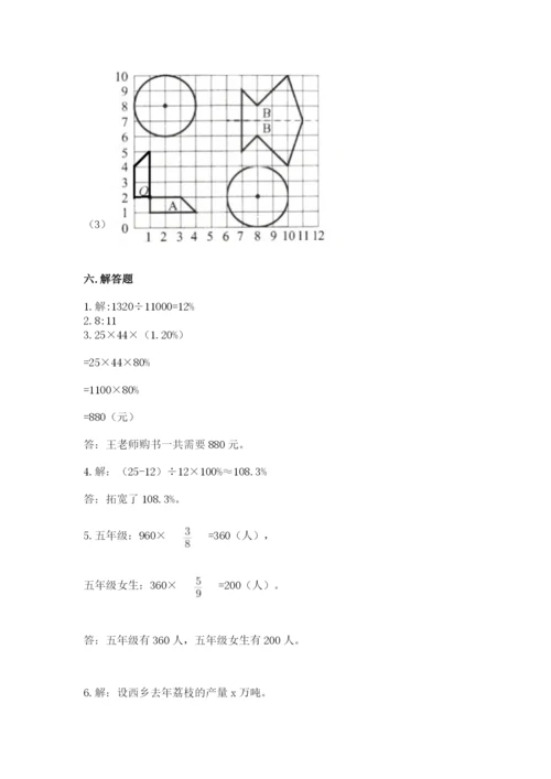 2022六年级上册数学期末测试卷（预热题）word版.docx