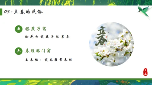 立春绿色背景通用PPT模板