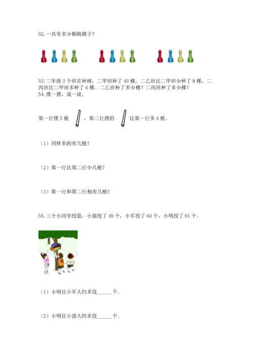 二年级上册数学应用题100道及参考答案（巩固）.docx