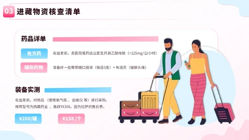 粉蓝色创意卡通风暑假旅游全攻略PPT模板