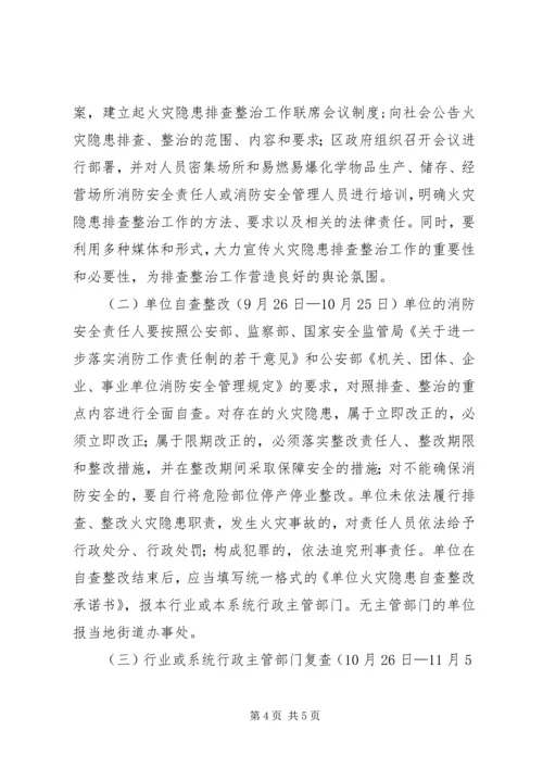 集中开展火灾隐患排查整治工作实施方案 (5).docx