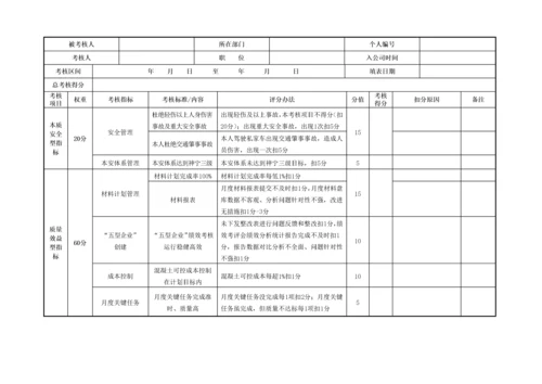 混凝土搅拌站绩效评分考核表.docx