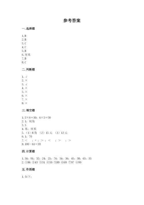 小学数学试卷二年级上册期中测试卷精品【全优】.docx