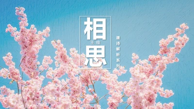 文艺小清新唐诗王维相思PPT教学课件