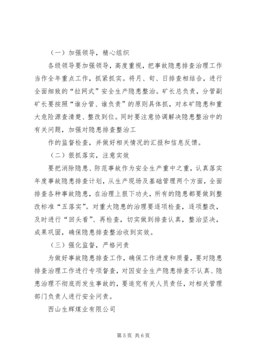 煤矿隐患排查计划 (4).docx