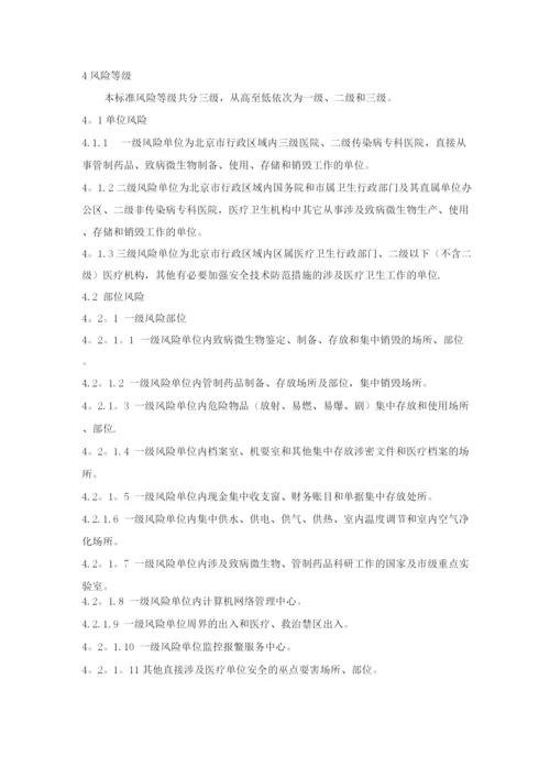 医疗卫生机构安全风险等级与技术防范防护级别.docx