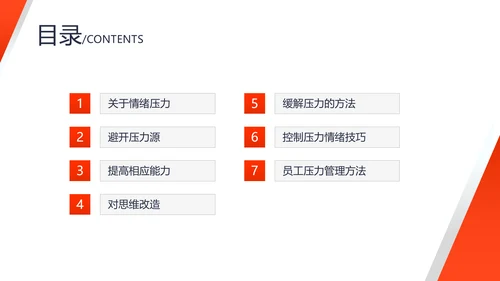 压力与情绪培训PPT模板