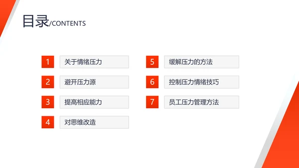 压力与情绪培训PPT模板