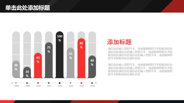 黑红配色动感简约商务风通用PPT多用途模板
