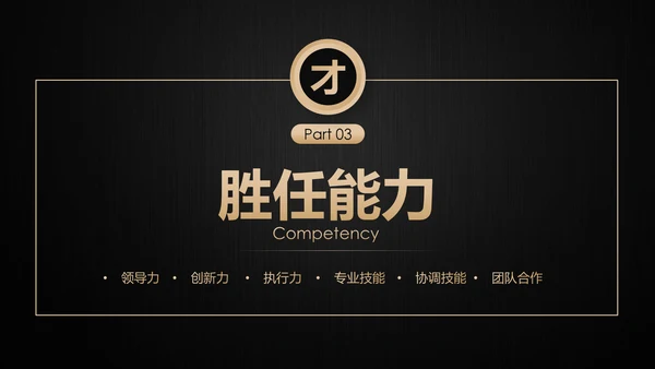 高端轻奢岗位竞聘报告竞岗演讲求职简历PPT
