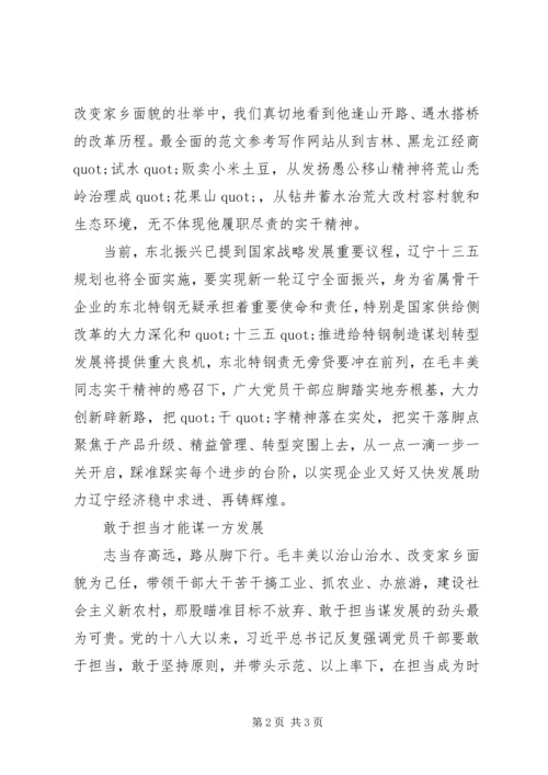 学习毛丰美事迹心得体会（党员）.docx