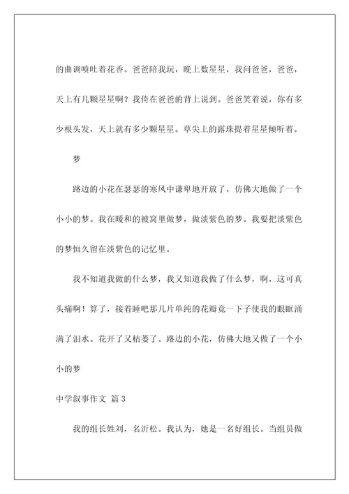 高中叙事作文288