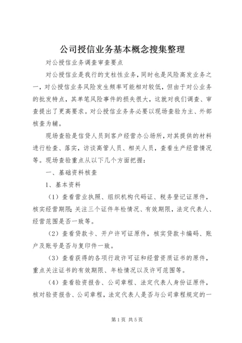 公司授信业务基本概念搜集整理 (5).docx