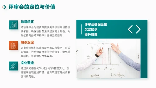 绿橙简约风项目总结内部复盘会PPT模板