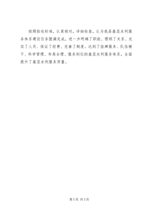 基层水利服务体系建设自检报告 (2).docx