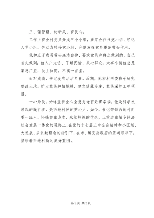 村党支书创先争优先进事迹材料.docx