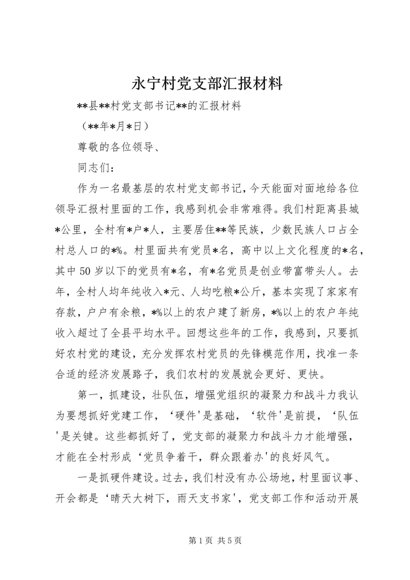 永宁村党支部汇报材料 (5).docx