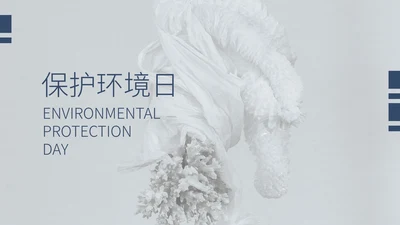 白色简约大气保护环境日PPT模板