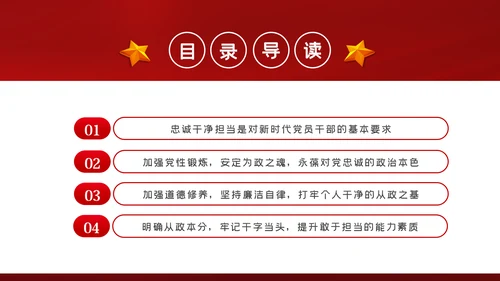 加强干部队伍建设做忠诚干净担当的干部队伍ppt党课