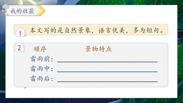 【核心素养】部编版语文二年级下册-16. 雷雨 第1课时（课件）