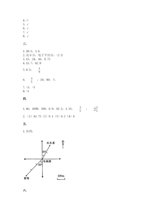 青岛版数学小升初模拟试卷及参考答案（研优卷）.docx