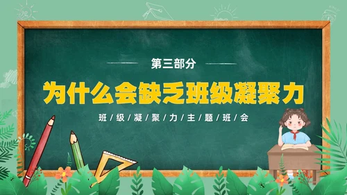 卡通清新黑板风和谐班级我的家班级凝聚力主题班会PPT模板